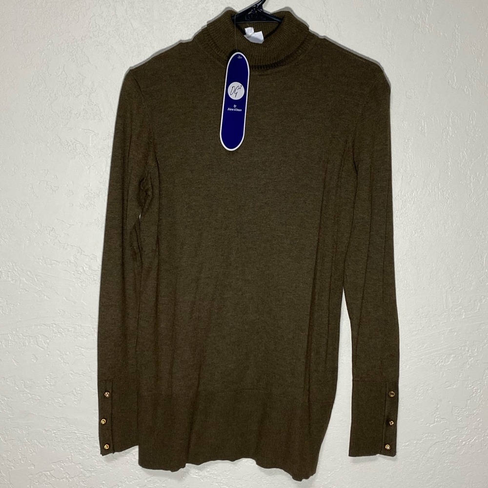 DG2 Diane Gilman 100% Cashmere Turtleneck Sweater